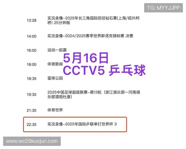 2026年乒乓球世界杯赛程时间表完整版,赛事日程、比赛时间及直播安排指南 2026年乒乓球世界杯赛程时间表完整版,赛事日程、比赛时间及直播安排指南